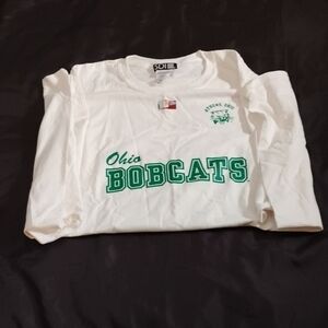 SDI Ohio Bobcats White Graphic Tee with Green Print